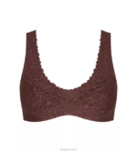 Bras | N024542 Ebony brown ZERO FEEL LACE Bralette Women sloggi