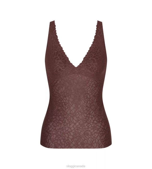 Bras | N024625 Ebony brown ZERO FEEL LACE Bra shirt Women sloggi - Image 1