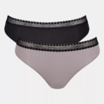 Knickers | N024152 Black Combination GO RIBBED Tai knickers Women sloggi