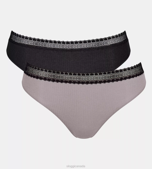 knickers_n024152_black_combination_go_ribbed_tai_knickers_women_sloggi.png Knickers | N024152 Black Combination GO RIBBED Tai knickers Women sloggi - Image 1
