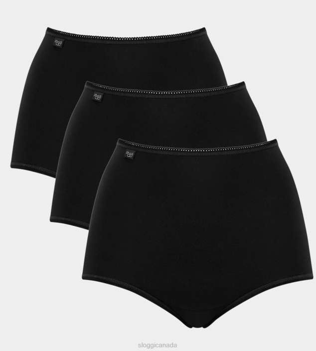 knickers_n02433_black_24_7_cotton_maxi_knickers_women_sloggi.png Knickers | N02433 Black 24/7 COTTON Maxi knickers Women sloggi - Image 1
