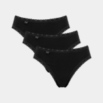 Knickers | N024373 Black 24/7 COTTON LACE Tai knickers Women sloggi