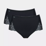 Knickers | N024375 Black PURE SENSE LUXE Maxi knickers Women sloggi