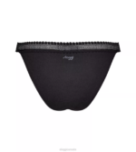 Knickers | N024452 Black GO RIBBED Brazilian knickers Women sloggi - Image 3
