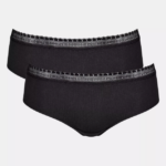 Knickers | N02455 Black GO RIBBED Hipster knickers Women sloggi