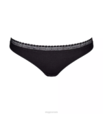 Knickers | N024637 Black GO RIBBED Brazilian knickers Women sloggi - Image 2