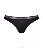 Knickers | N024637 Black GO RIBBED Brazilian knickers Women sloggi - Image 3
