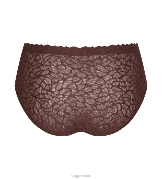 Knickers | N024662 Ebony brown ZERO FEEL LACE Highwaist knickers Women sloggi - Image 2