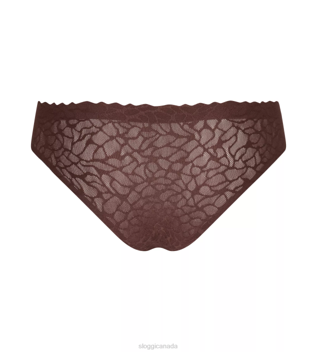Knickers | N024691 Ebony brown ZERO FEEL LACE Brazilian knickers Women sloggi - Image 2