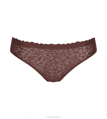 Knickers | N024691 Ebony brown ZERO FEEL LACE Brazilian knickers Women sloggi