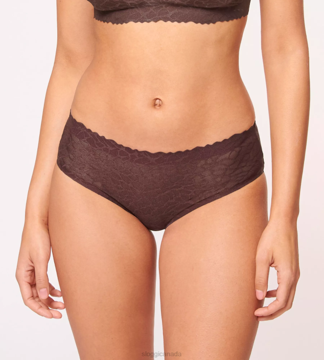 Knickers | N024699 Ebony brown ZERO FEEL LACE Hipster knickers Women sloggi - Image 3