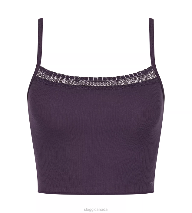 Loungewear | N024133 Blueberry GO RIBBED Top with spaghetti straps Women sloggi - Image 1