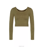 Loungewear | N024461 Martini Olive EVER INFUSED CBD Long-sleeve top Women sloggi