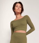 Loungewear | N024461 Martini Olive EVER INFUSED CBD Long-sleeve top Women sloggi - Image 3