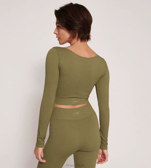 Loungewear | N024461 Martini Olive EVER INFUSED CBD Long-sleeve top Women sloggi - Image 4