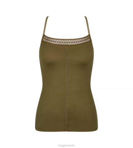 Loungewear | N024540 Dried laver S SUBTLE Top with spaghetti straps Women sloggi