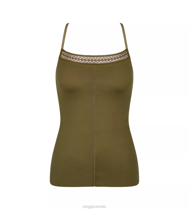 Loungewear | N024540 Dried laver S SUBTLE Top with spaghetti straps Women sloggi - Image 1