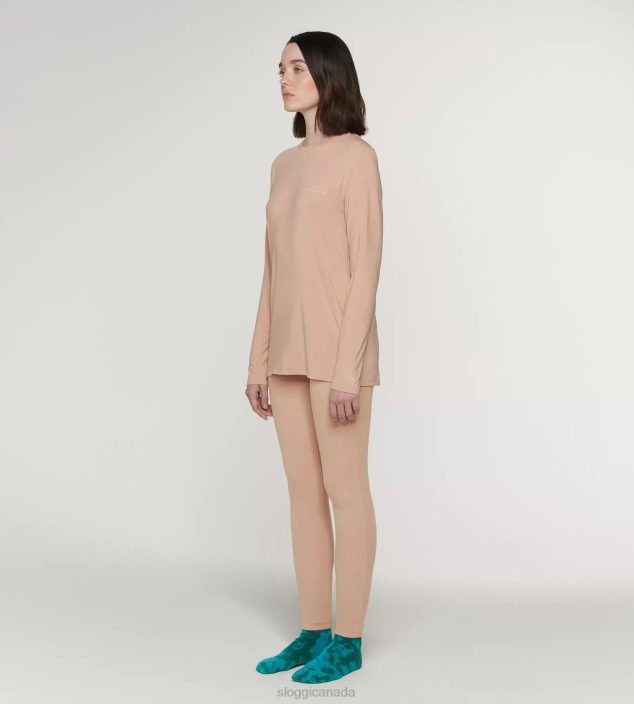 loungewear_n024555_new_beige_long_sleeve_top_women_032c_x_sloggi.png Loungewear | N024555 New Beige long-sleeve top Women 032C X sloggi - Image 1