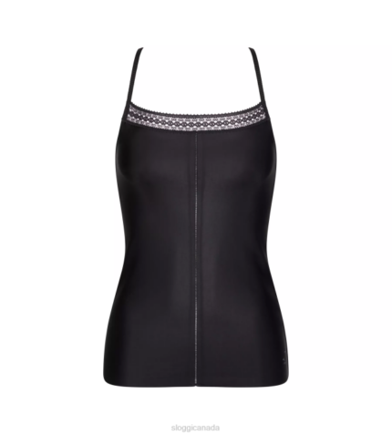 Loungewear | N024660 Black S SUBTLE Top with spaghetti straps Women sloggi