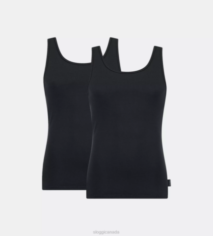 Loungewear | N024743 Black 24/7 tank top Men sloggi