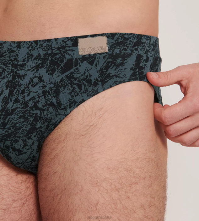 Underwear N024827 Violet - Dark Combination GO NATURAL midi briefs Men sloggi - Image 4