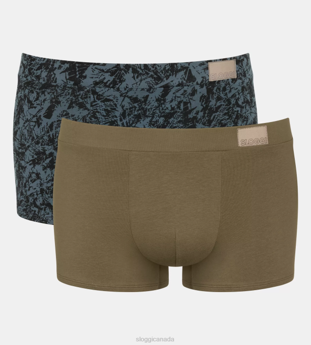 Underwear N024828 Violet - Dark Combination GO NATURAL hipster briefs Men sloggi - Image 1