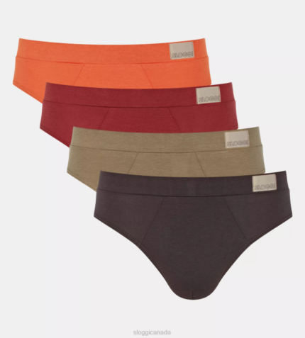 Underwear N024875 Brown - Dark Combination GO NATURAL midi briefs Men sloggi